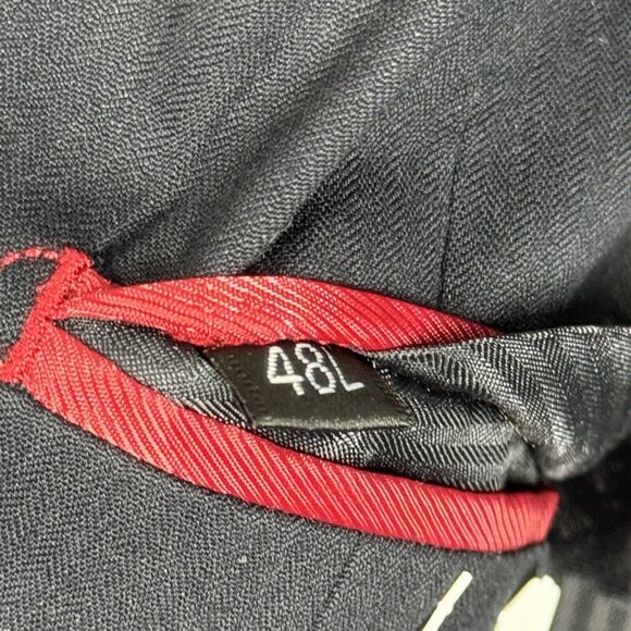 Vinci Blazer Mens 48L‎ Gray Suit Jacket Neutral Preppy Business Wedding Groom - Picture 8 of 9